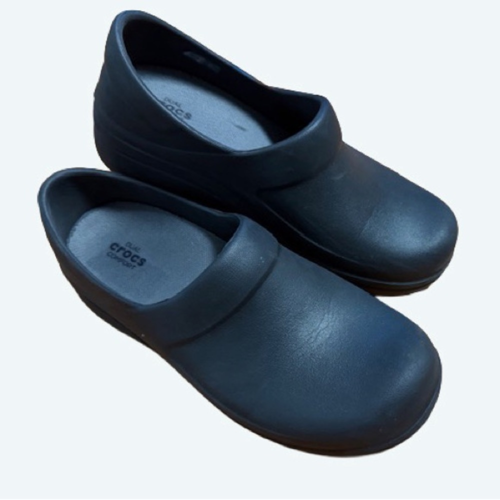 Women’s Dual Comfort Crocs Black Slip-On Clog Sz 8 - Never Worn